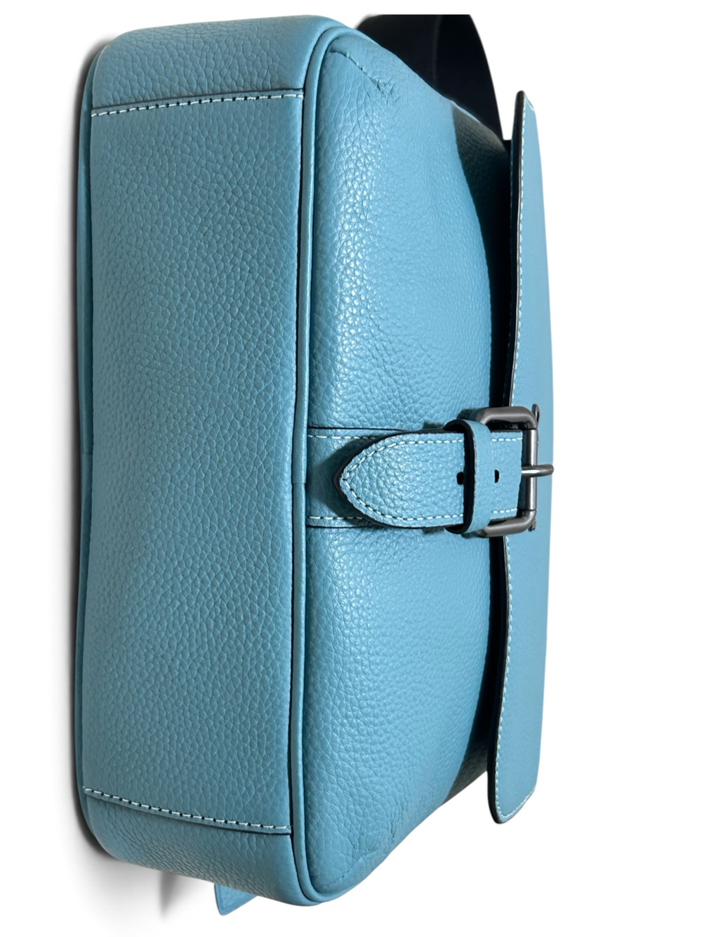 COACH Hudson Gender Neutral Natural Pebble Leather Crossbody Bag NWT - Picture 6 of 11